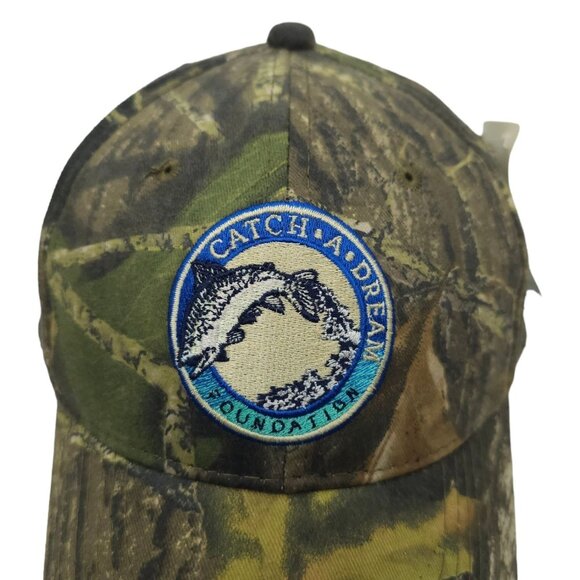 Mossy Oak Catch A Dream Patch Camo Tuck Strap Cap Trucker Hunter Fishing Hat NEW - Picture 7 of 13